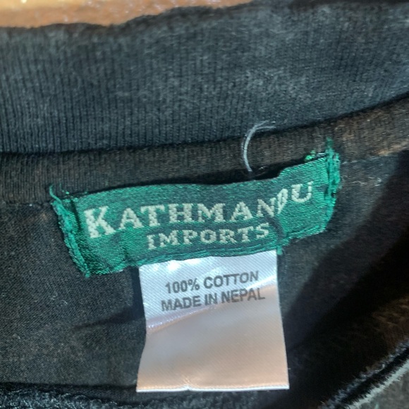 Kathmandu Imports Nepal Embroidered Bee Crop T-Shirt -L - Picture 3 of 4